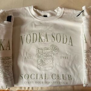 Gildan White Vodka Soda Sweatshirt